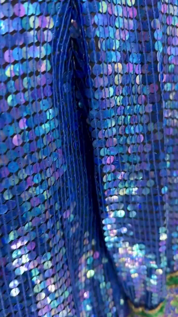 Sサイズ//シマーブルースパンコールフローラルスパンコールジャケット