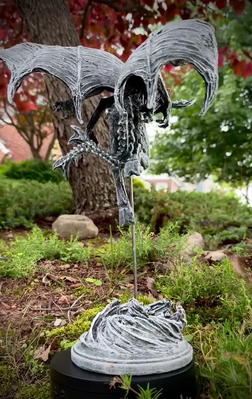 Angel of Death Statue, Hand Painted Resin | Mythic Creature