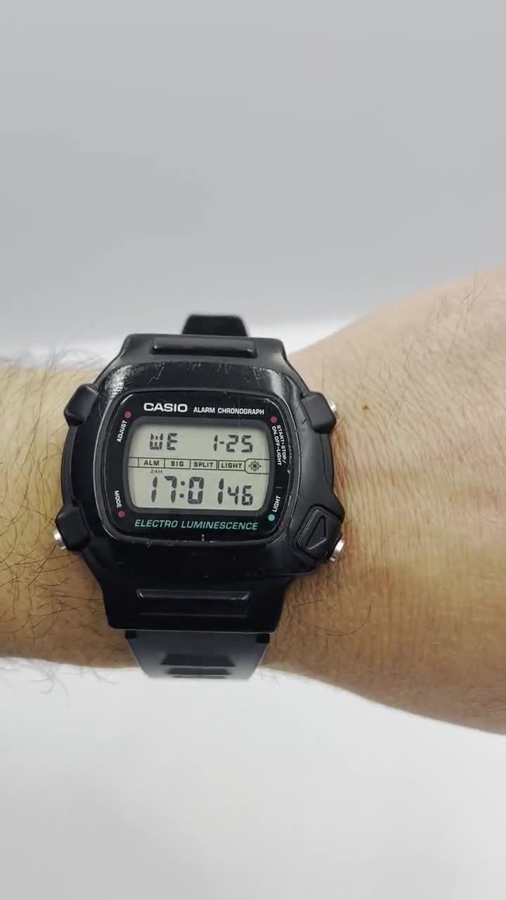Rare CASIO W 740 1189 1980s Pre G Shock Heavy Duty Watch Electro