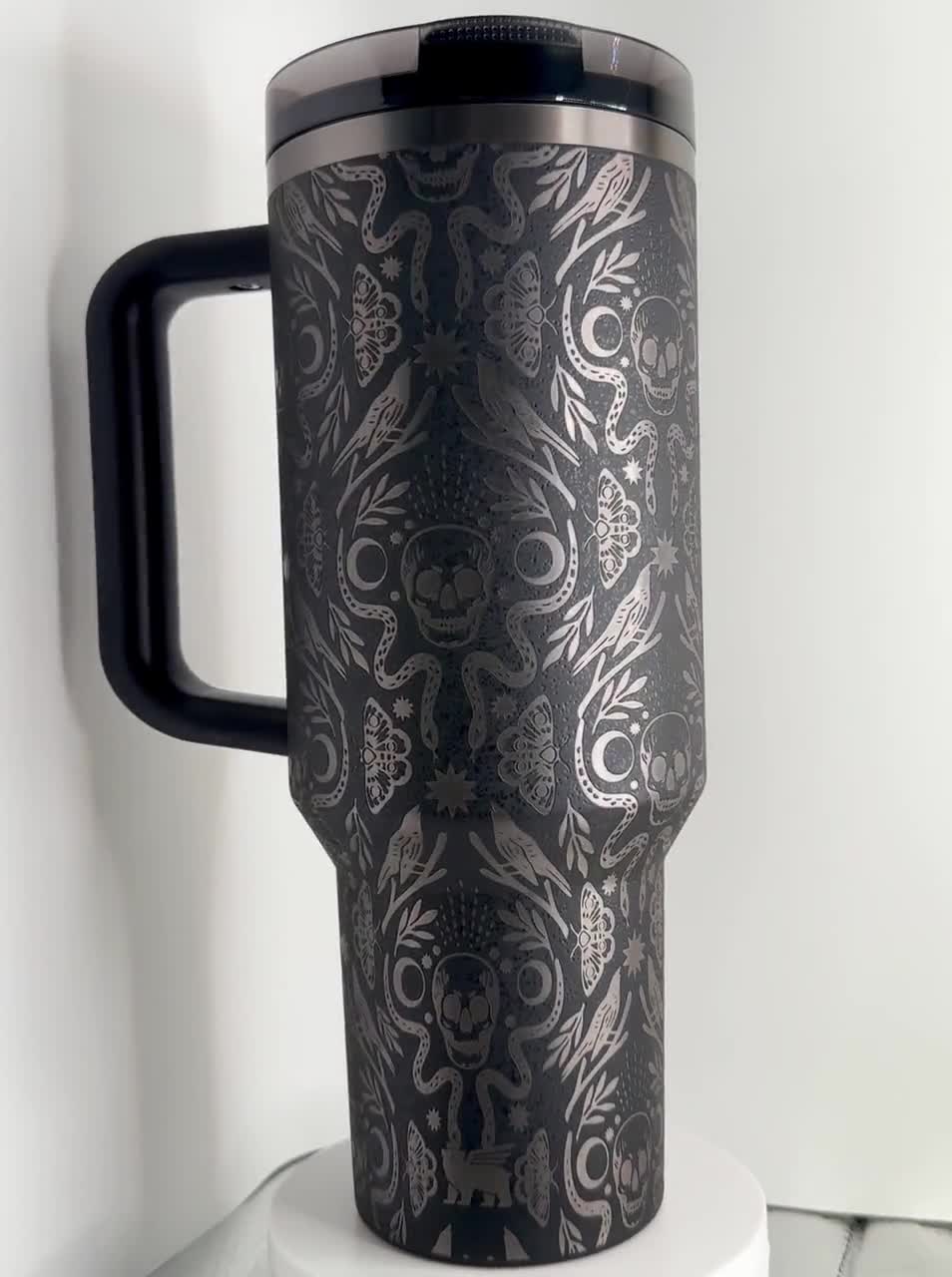 Deadly Damask Stanley Engraved Tumbler 40 Oz Protour Custom Gothic