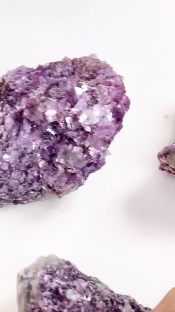 宝石質レピドライト標本：天然紫雲母結晶 - Etsy 日本