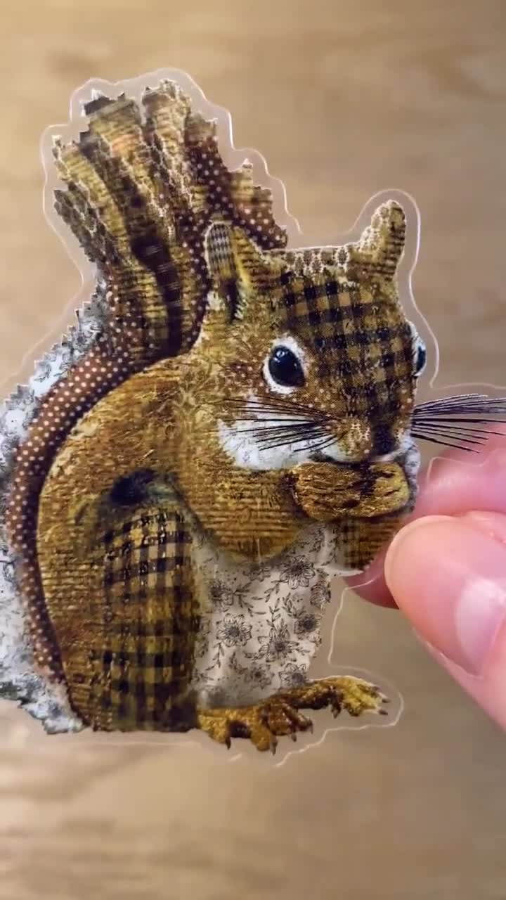 Woodland Squirrel Sticker - Cute Boho Animal - Gifts Under 10