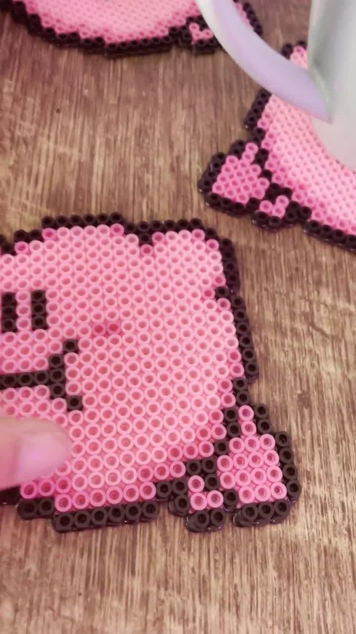 カービー ピクセルアート コースター 4 枚セット | ピンク 任天堂