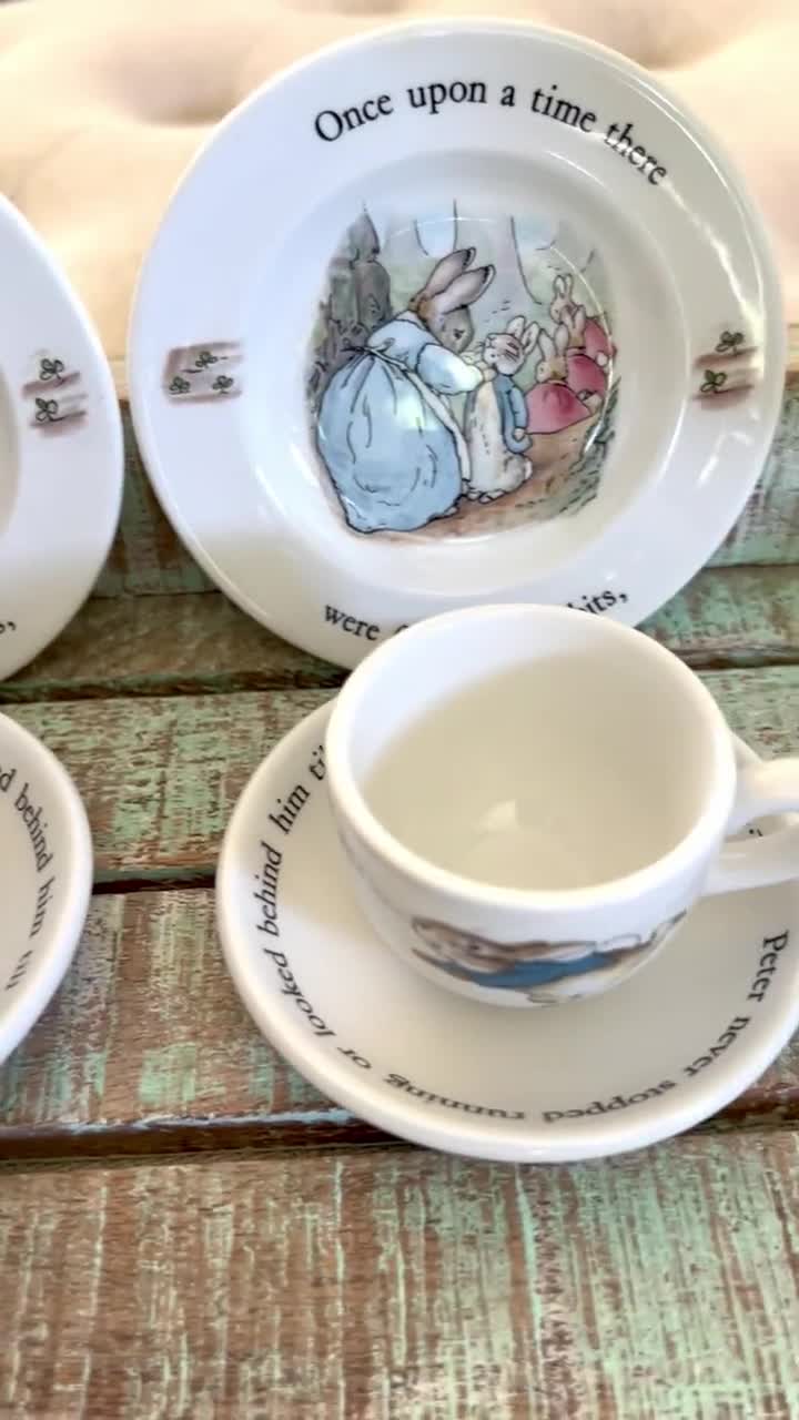 Wedgwood Porcelain Peter Rabbit Beatrix Potter Childs Tea Set