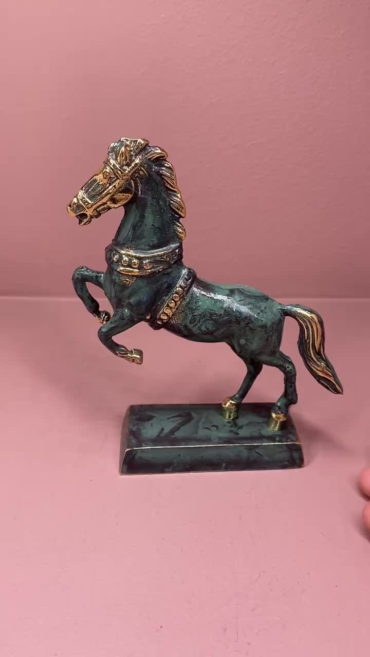 馬の像、ギリシャの馬、金属芸術彫刻、馬のいななき - Etsy 日本