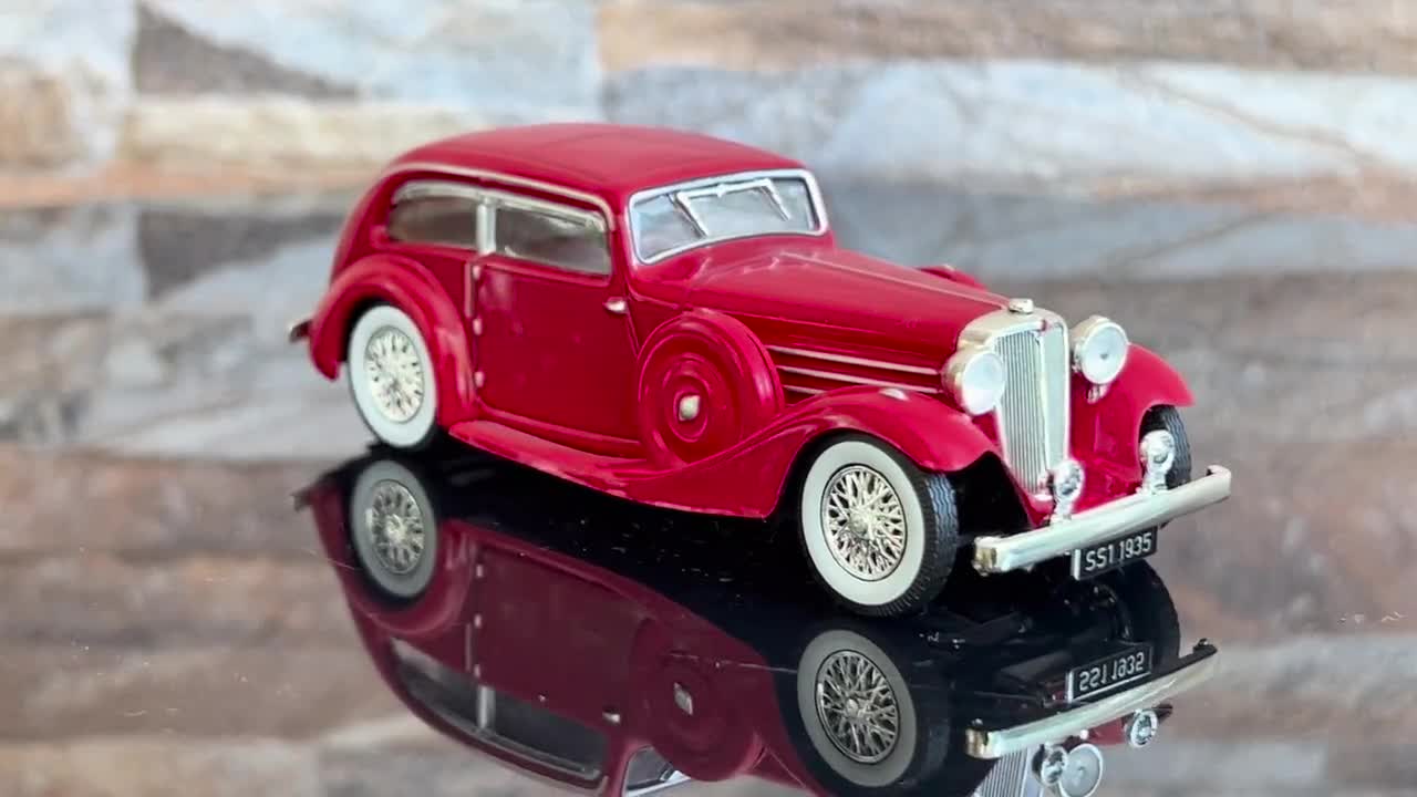 Jaguar SS1 1935 , Vintage Model Car , 1/43 Scale Model Car