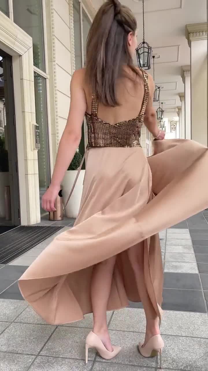 Beige Silk Slip Skirt: Maxi Wrap Satin Skirt - Etsy