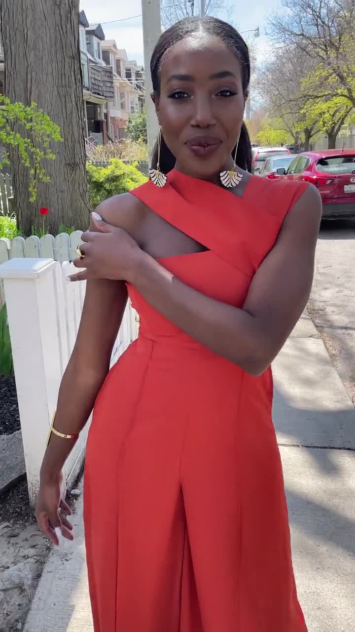 Onika Orange Jumpsuit - Etsy