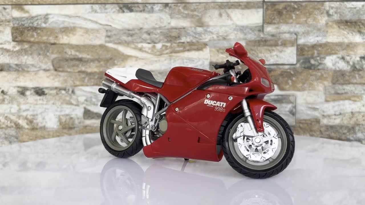 ドゥカティ 998S、スケール 1/12 モデルバイク、ダイキャストバイク、1