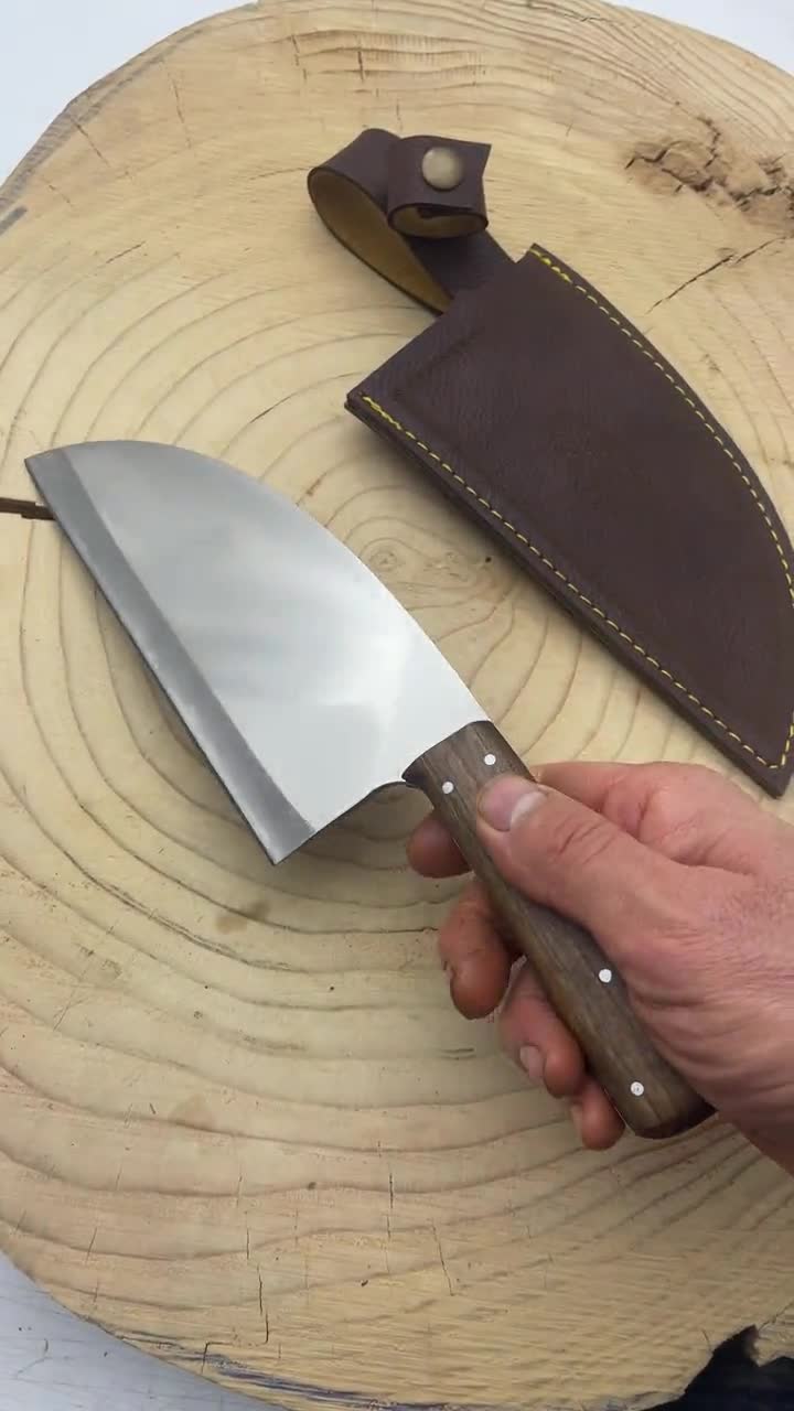 Handmade Serbian Chef Knife: Stainless Steel Almazan Cleaver with