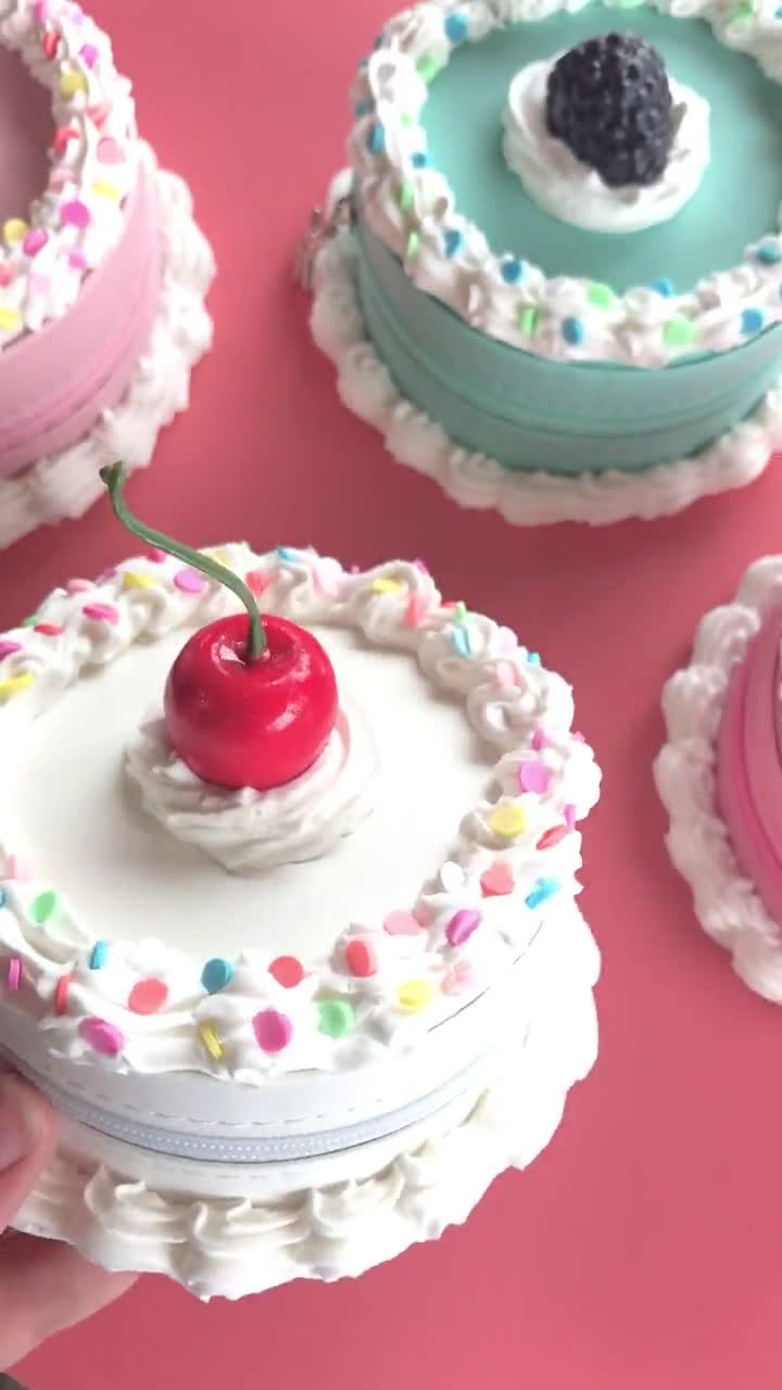 円形ケーキ型ジュエリーボックス/かわいいジュエリー収納/ヴィンテージ