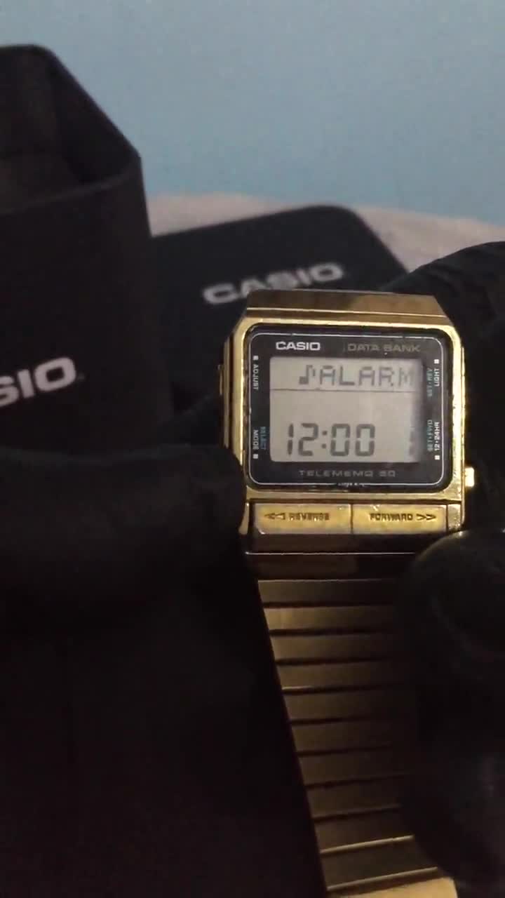 Casio Db-510g Men Digital Watch Silver Vintage / Japan Data Bank