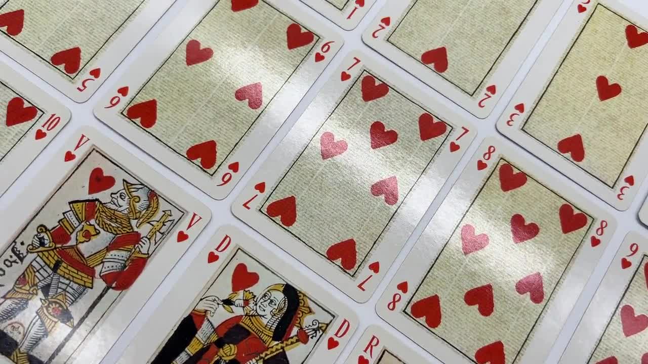 ヴィンテージ (1976 年) Jeu au Portrait d'Auvergne トランプ