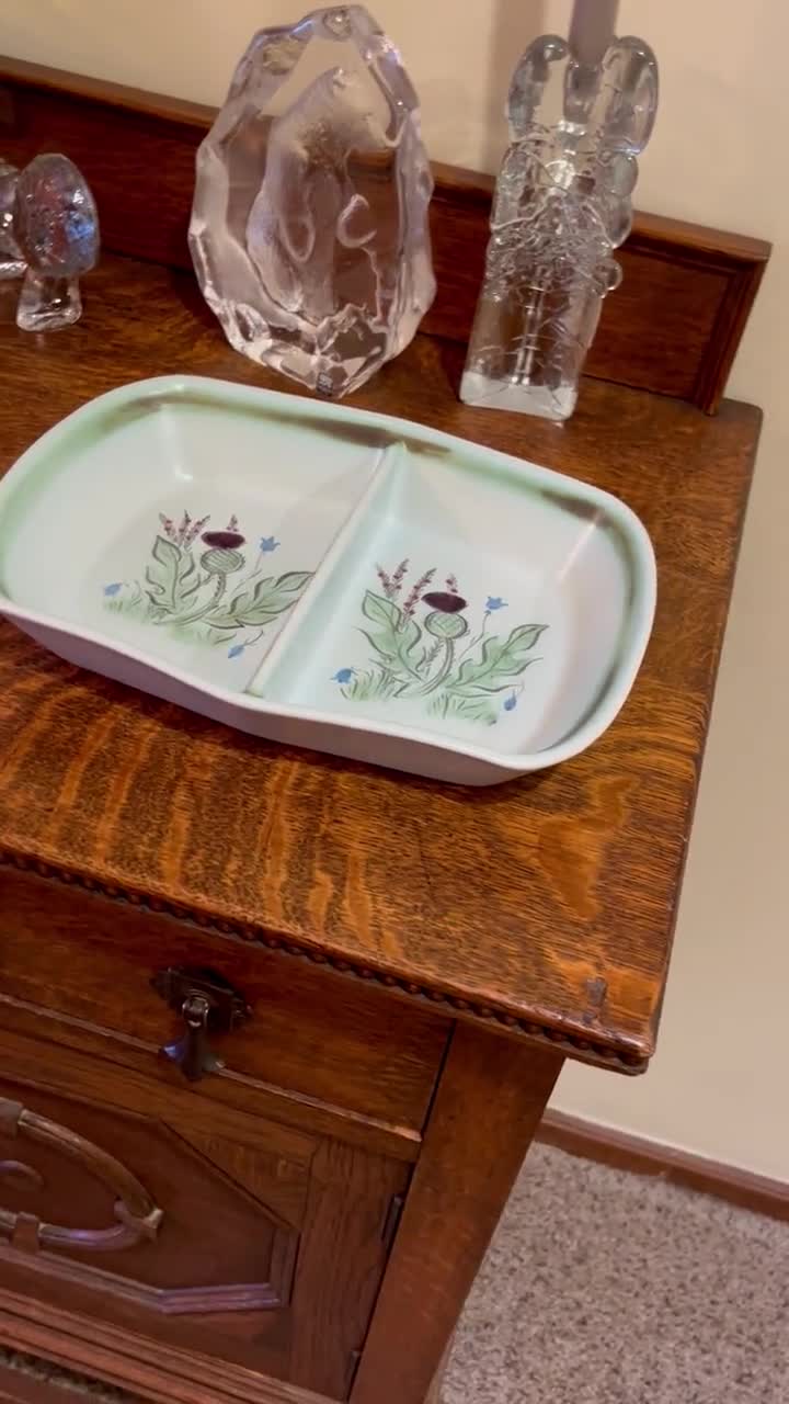 Vintage Buchan Pottery Thistle Baking Dish: Scottish Stoneware