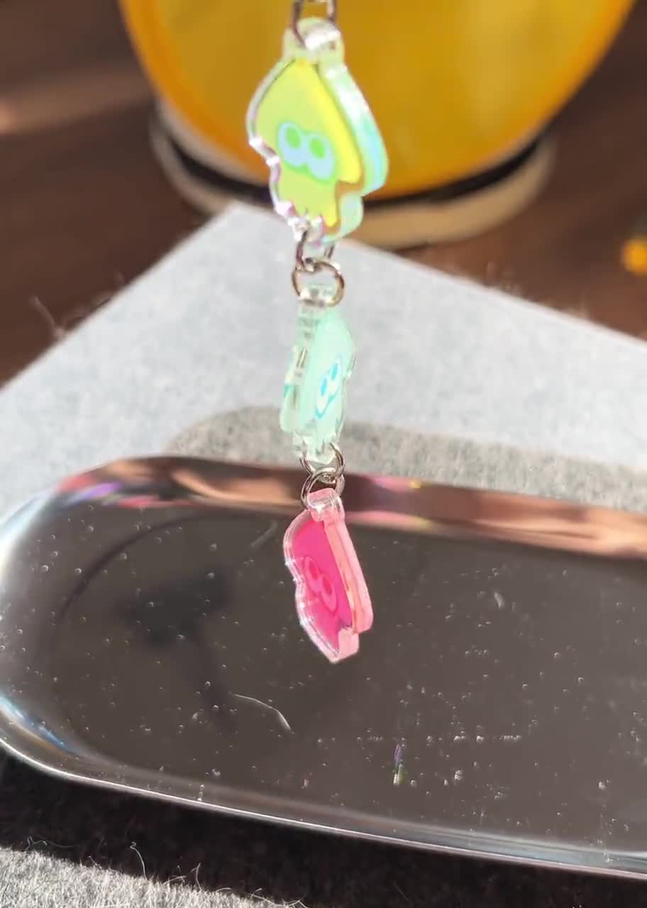 スプラトゥーン アクリルキーホルダーセット：イカ＆タコ カワイイ