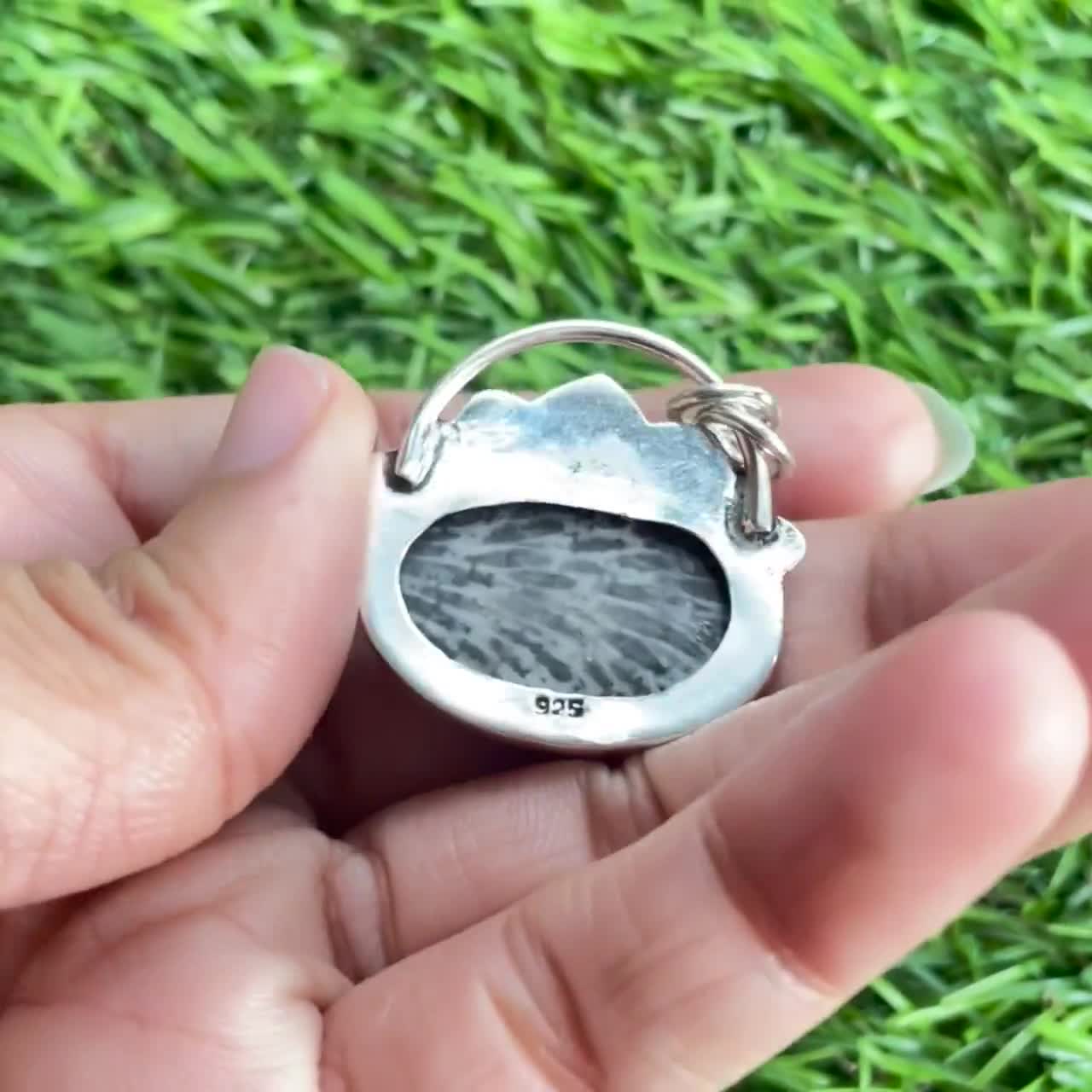 ハンドメイド スティングレイコーラル 925 スターリングシルバー