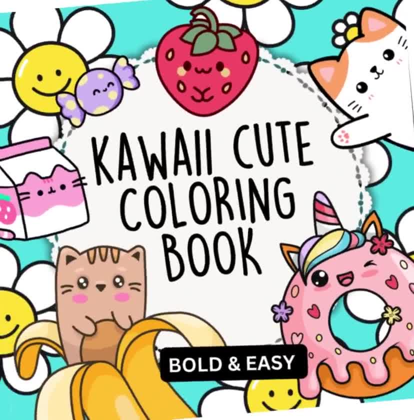 大人と子供向けのかわいい塗り絵、楽しい印刷可能な塗り絵ページPDF