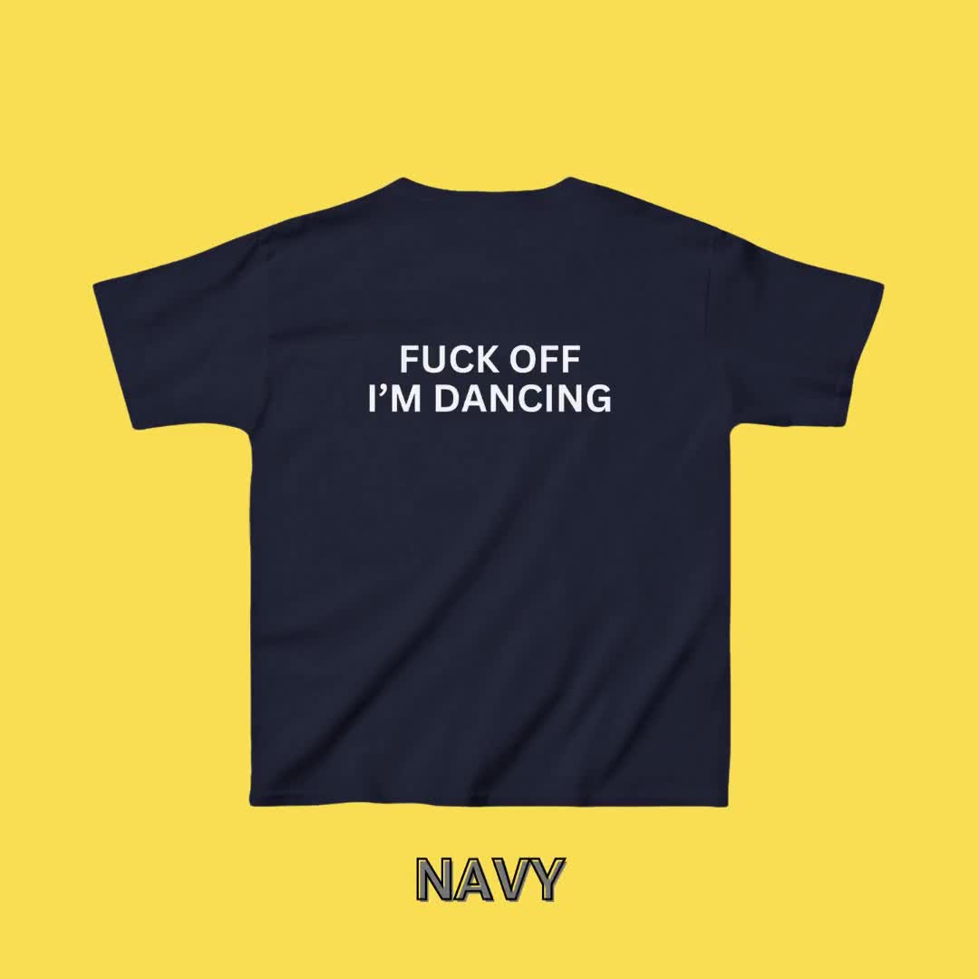 Funny 'fuck off I'm Dancing' Baby Tee- Youth Party Tee - Y2K Rave