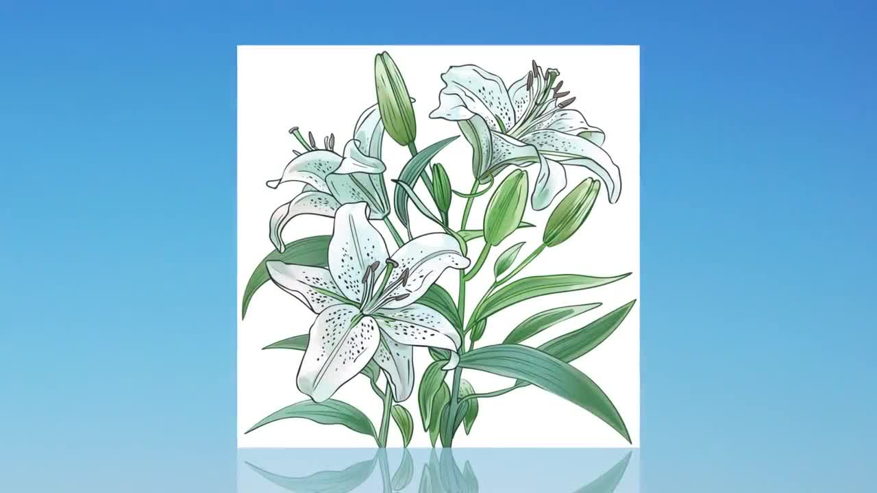 ユリの塗り絵：100ページの植物イラスト（PDF印刷可能） - Etsy 日本