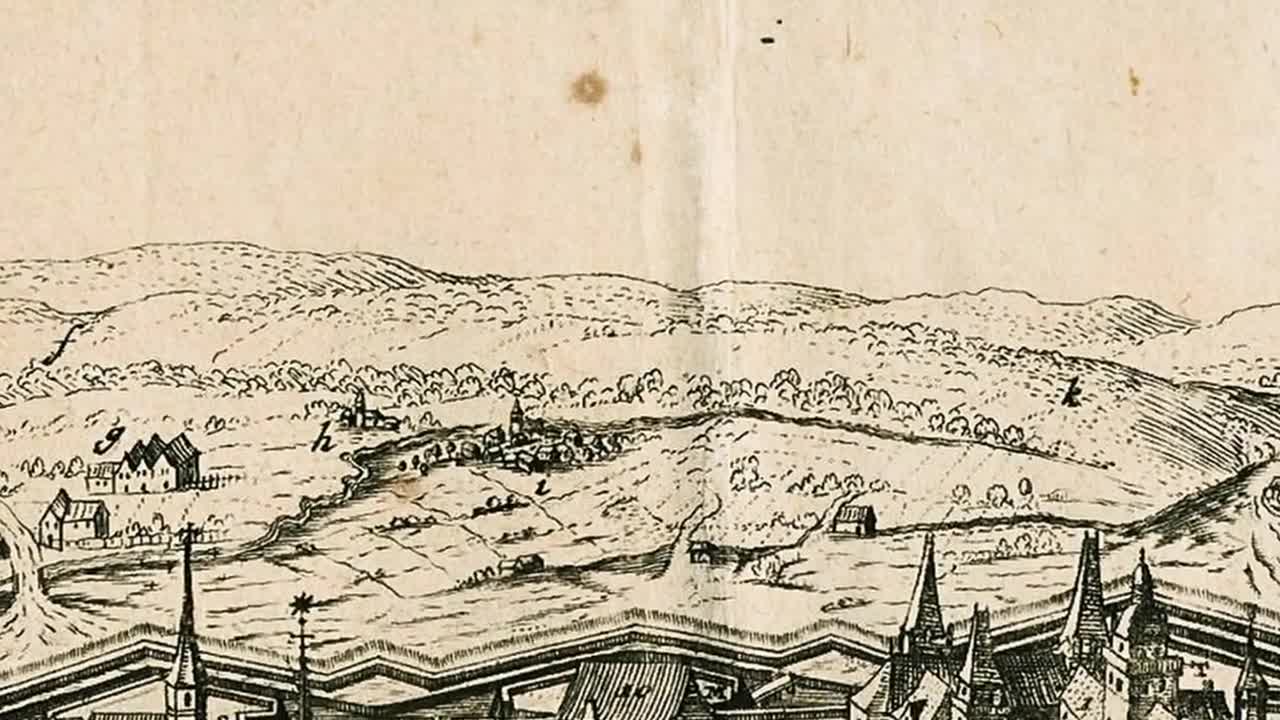 オーストリア、ウィーン 1721年 - 古地図アートプリント - 歴史的な