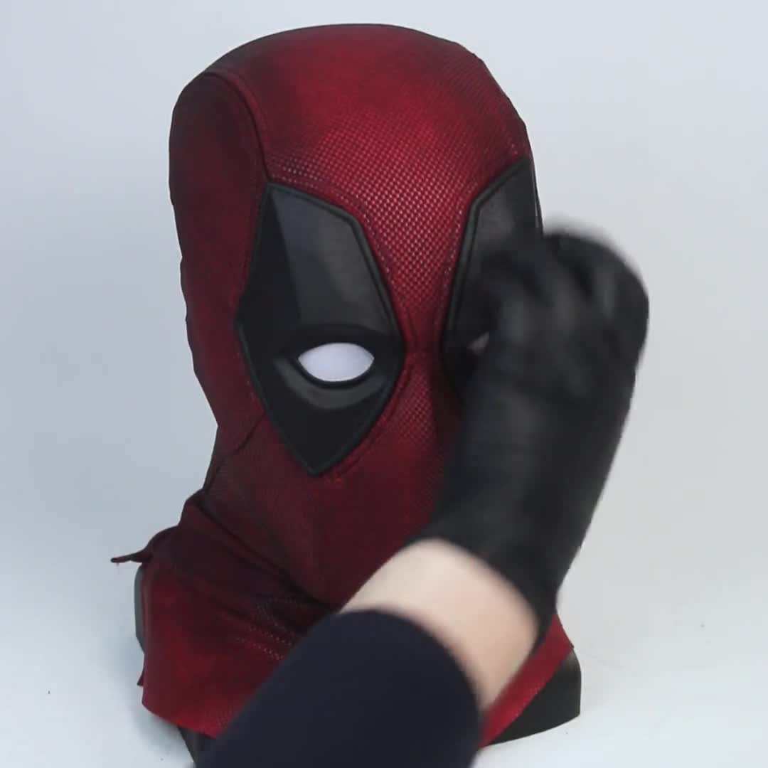 デッドプール3風コスチュームコスプレマスク（スクリーン印刷生地