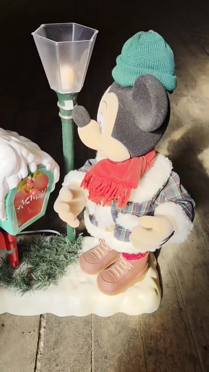 Telco 1995 Mickey Mouse Animated Mailbox Xmas Decor Motionette - Etsy