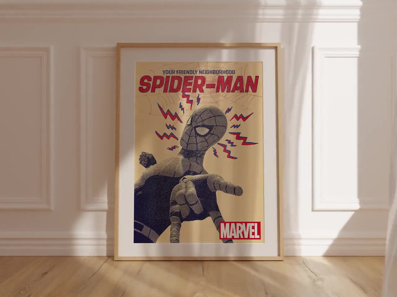 レトロスパイダーマンコミックポスター | マーベルウォールアート