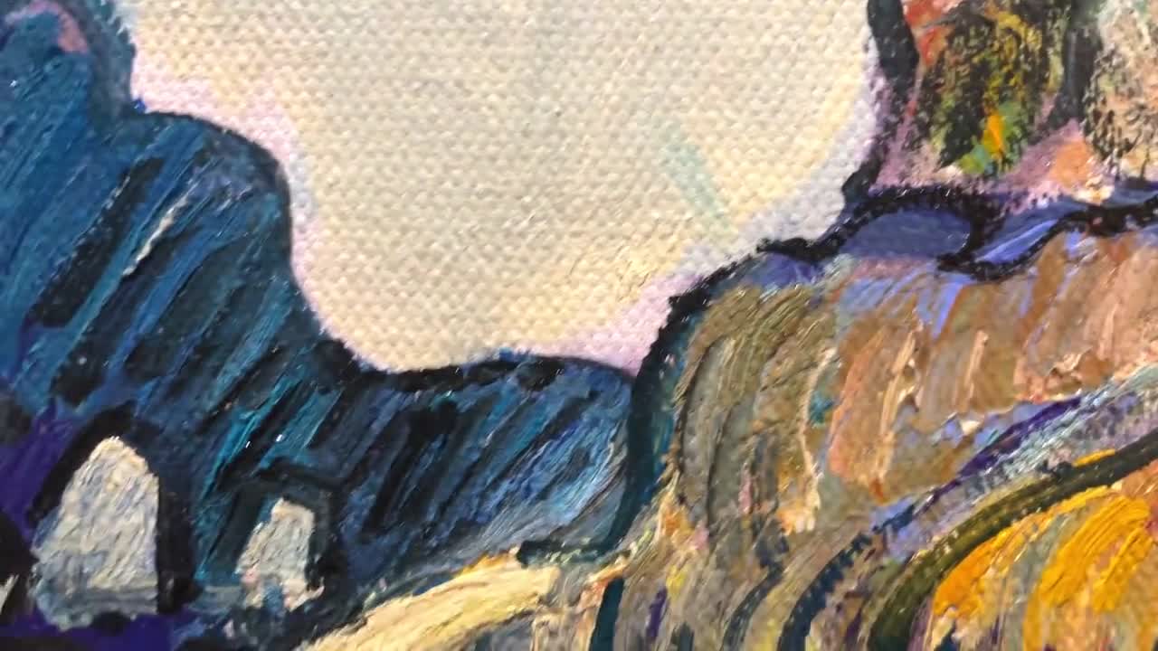 サン・レミの山々 ゴッホの油絵複製、キャンバスに手描きの油彩 - Etsy