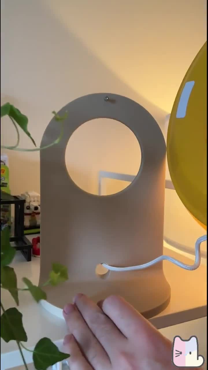 IKEA VARMBLIXT LEDテーブルウォールランプ用スタンド、オレンジガラス