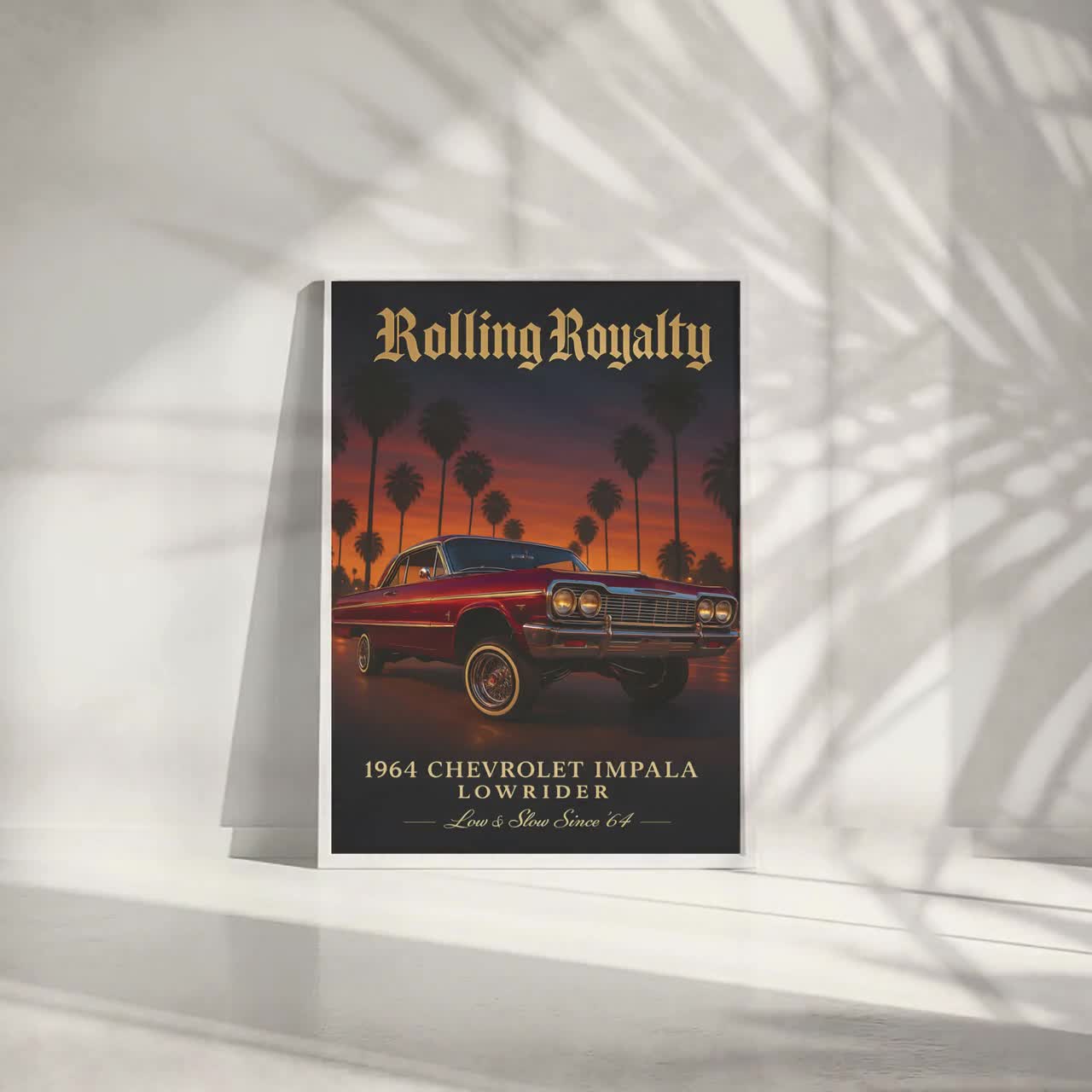 Lowrider Art Print | 1964 Chevy Impala Poster | Chicano Wall Art