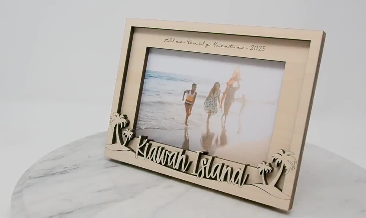 Personalized Cancun Photo Frame | Mexico Vacation Picture Frame