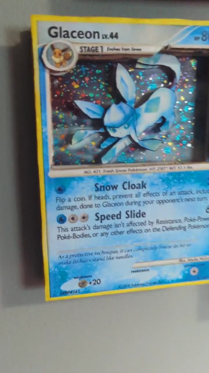 Pokemon Glaceon Majestic Dawn Card Holo Glitter 3D Art Shadow Box