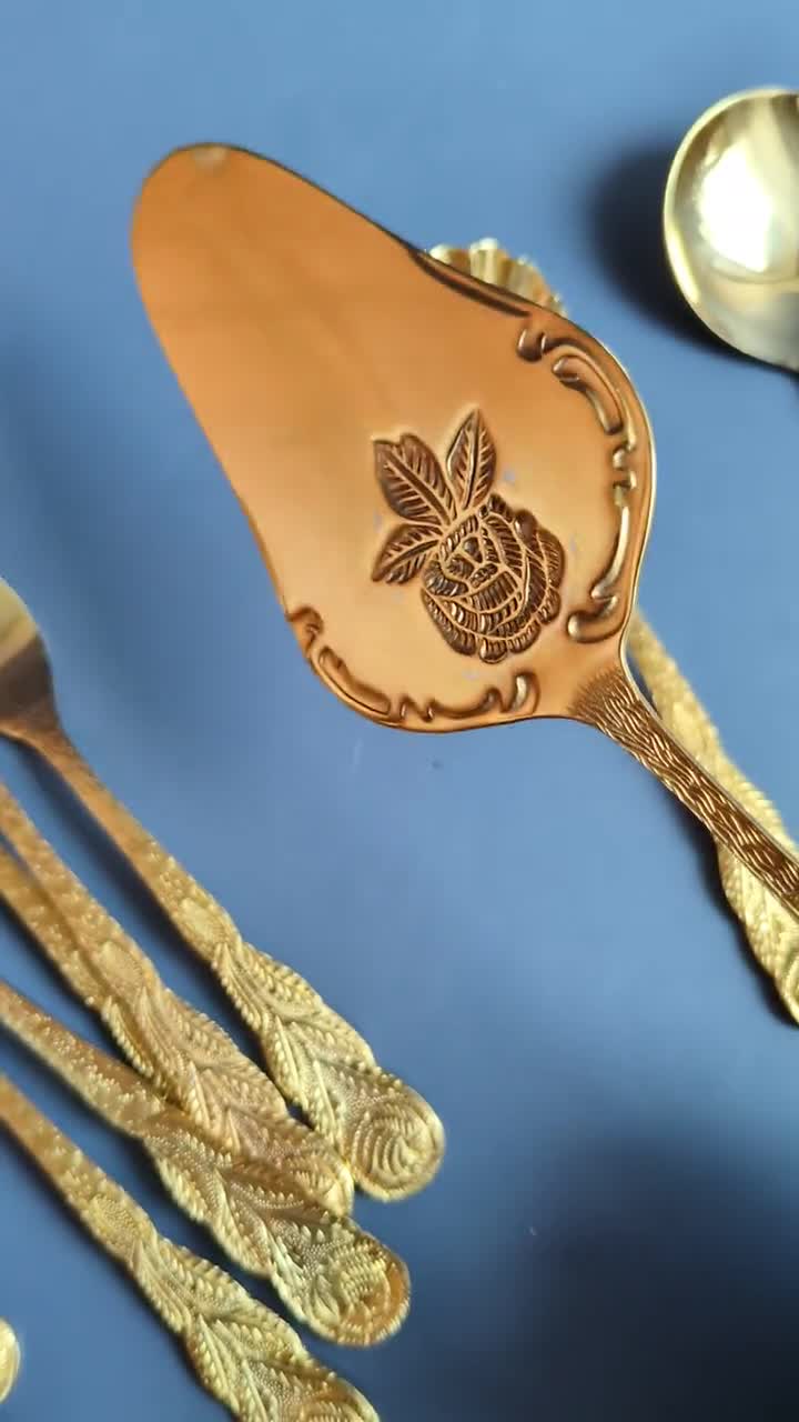 ROSTFREI ESMEYER製 Rostfrei Gold Rose ケーキサービングセット