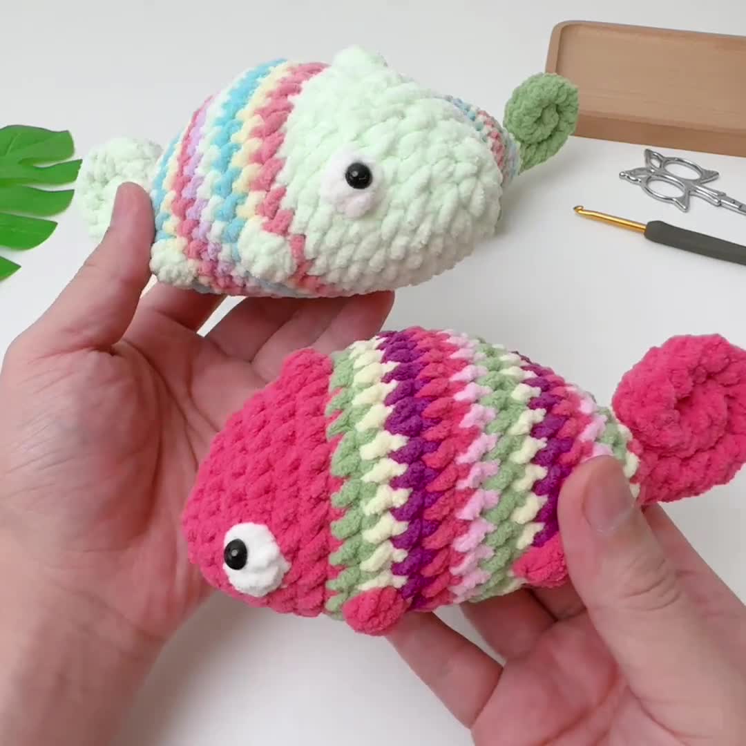 縫わずに作れるカメレオンのあみぐるみ編み図（PDFパターン） - Etsy 日本