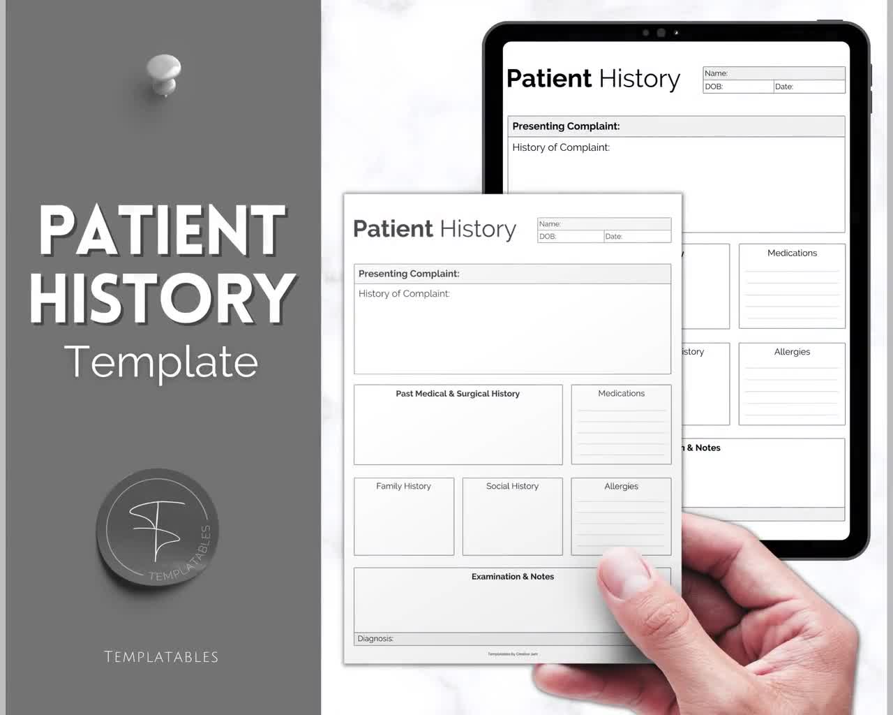 Patient History Sheet, Printable Medical History Patient Report