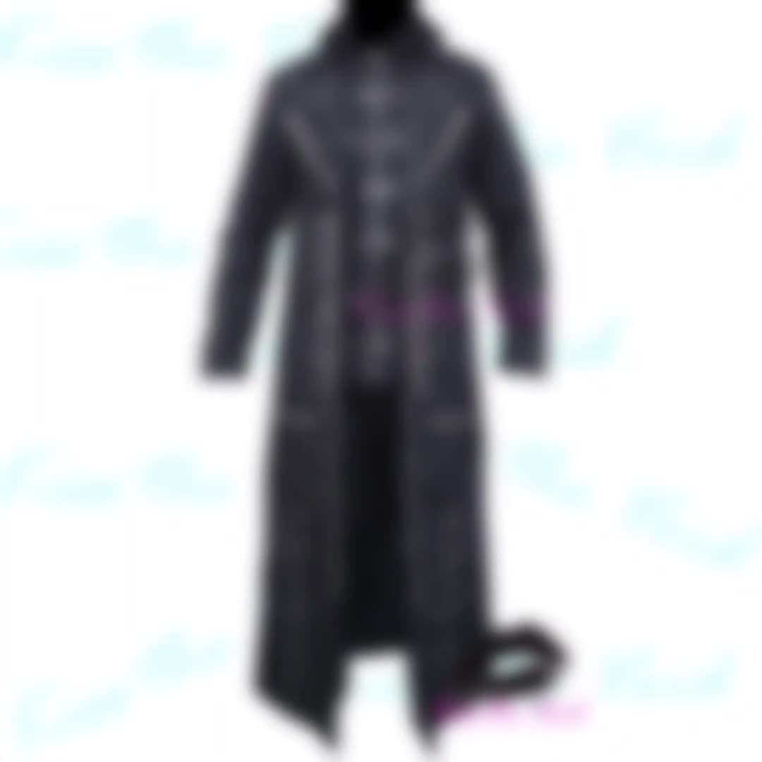 【希少】チエイマイ　メッシュ コート シースネークスキン 羊革ロング丈　y2k Pinhead_Inspired_Goth_Coat_Pun