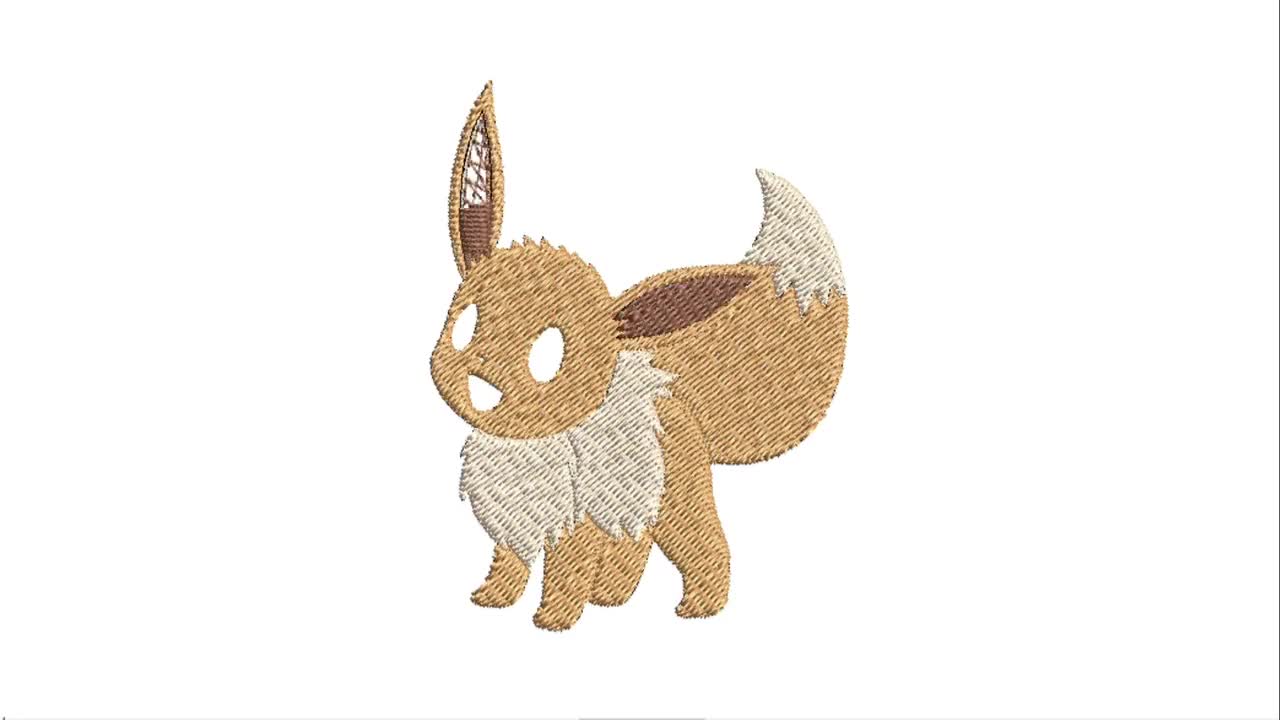 ポケモン イーブイ 刺繍デザイン ミシン用ファイル（4サイズ） - Etsy 日本