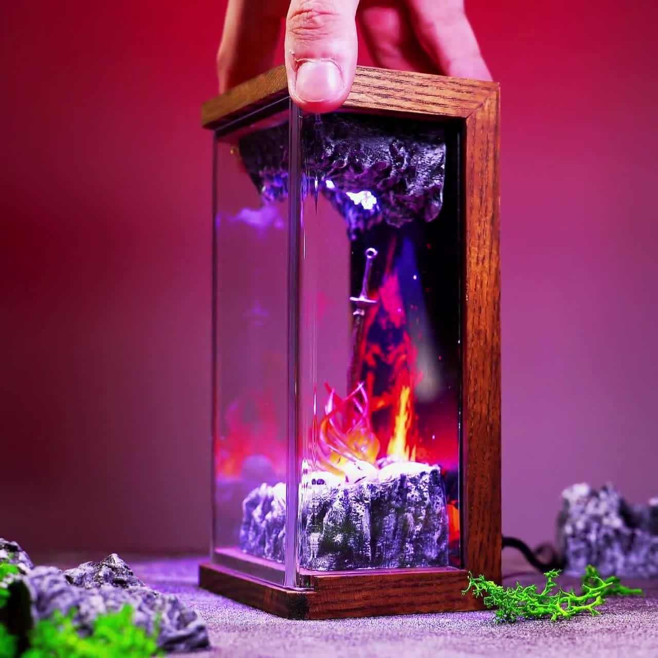 J eternal flames スペシャルBOX luna sea pyro Resting Place in D.ark Sou.ls Night Light - Epoxy Game Gifts, Dark