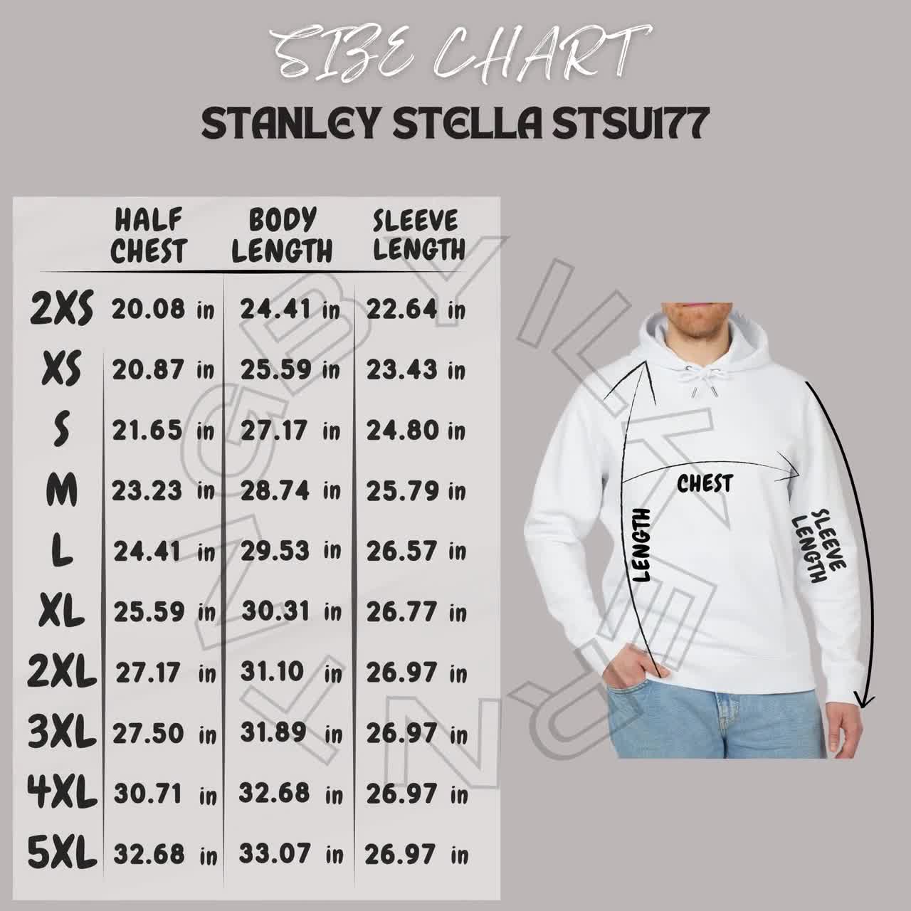 スタンレー ステラ STSU177 サイズ表 | パーカー サイズ表 | ユニ