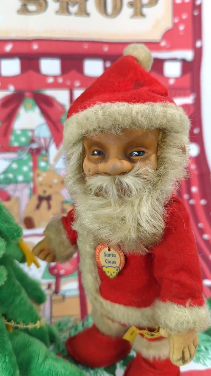 Steiff Santa Claus Doll With All Ids 7 Inches Vintage Produced