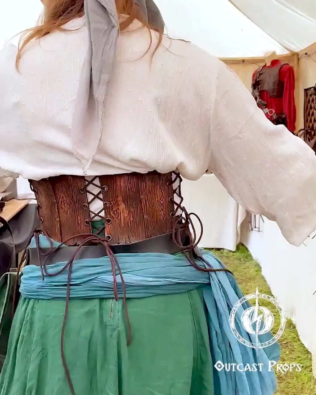 レザーコルセットベルト ワイドウエストシンチャー LARP ルネッサンス