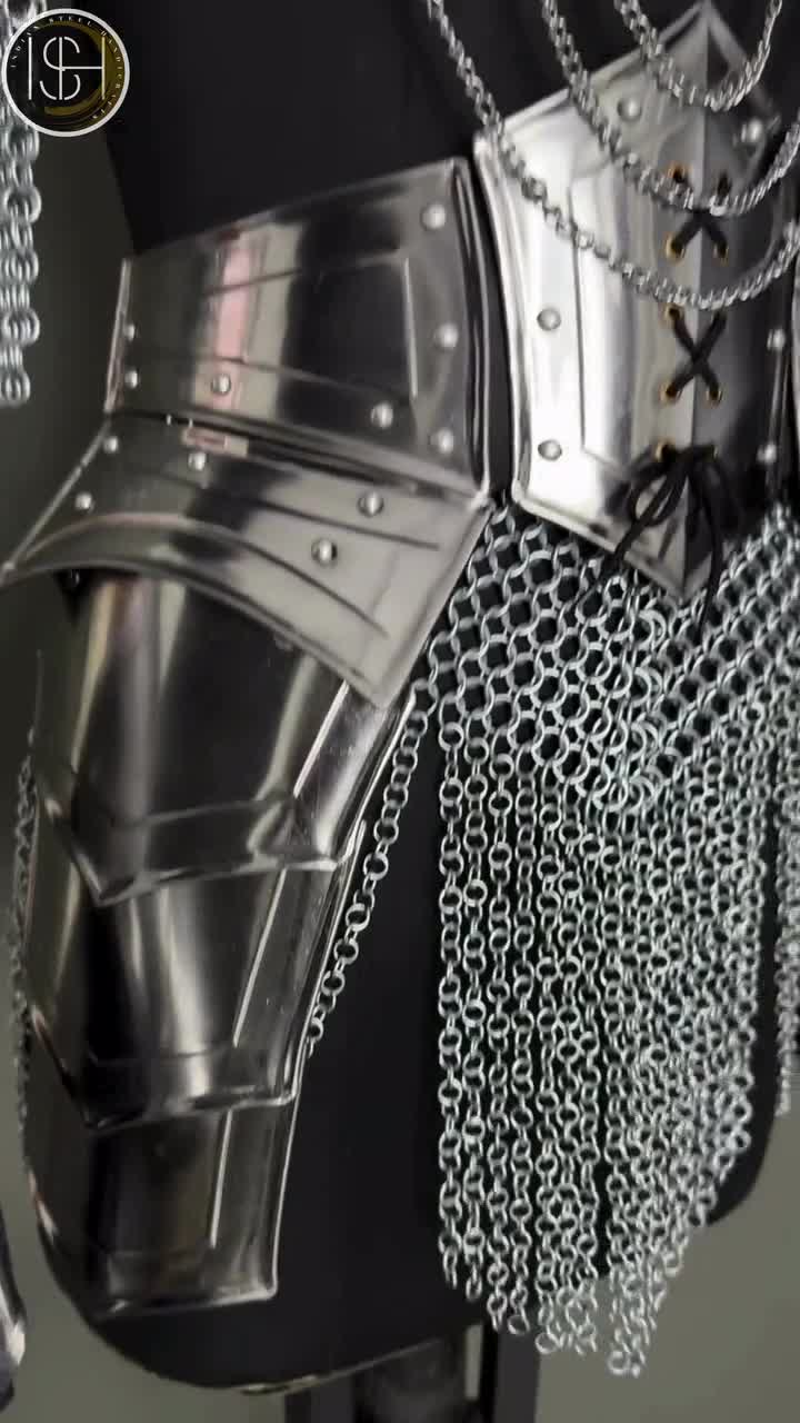 女性用中世騎士の鎧：鎖かたびら付き鋼鉄胸甲 - LARPコスプレ - Etsy 日本