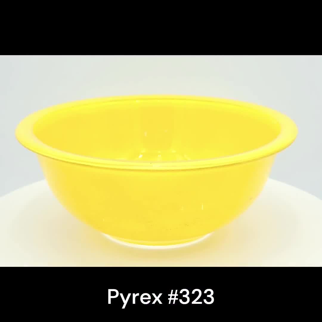 パイレックス イエロー ガラス ミキシングボウル 透明底 #323 1.5