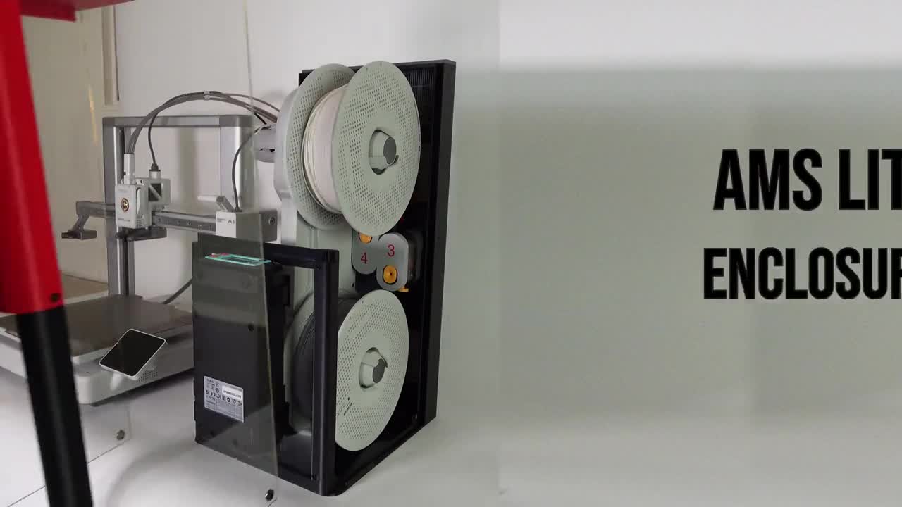 Bambu Lab A1/A1 Mini AMS Lite エンクロージャ：透明PETパネル、防塵