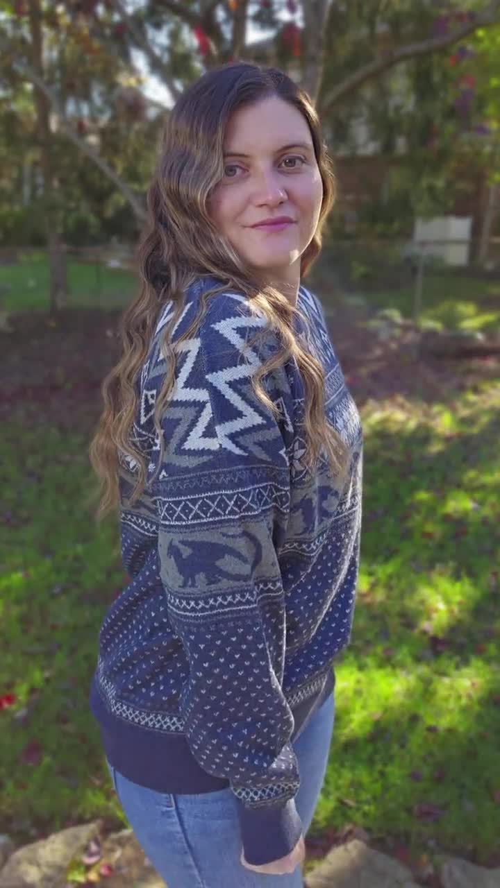 Dragonborn Nordic Sweater | Christmas Dragon Gamer Knit Sweater