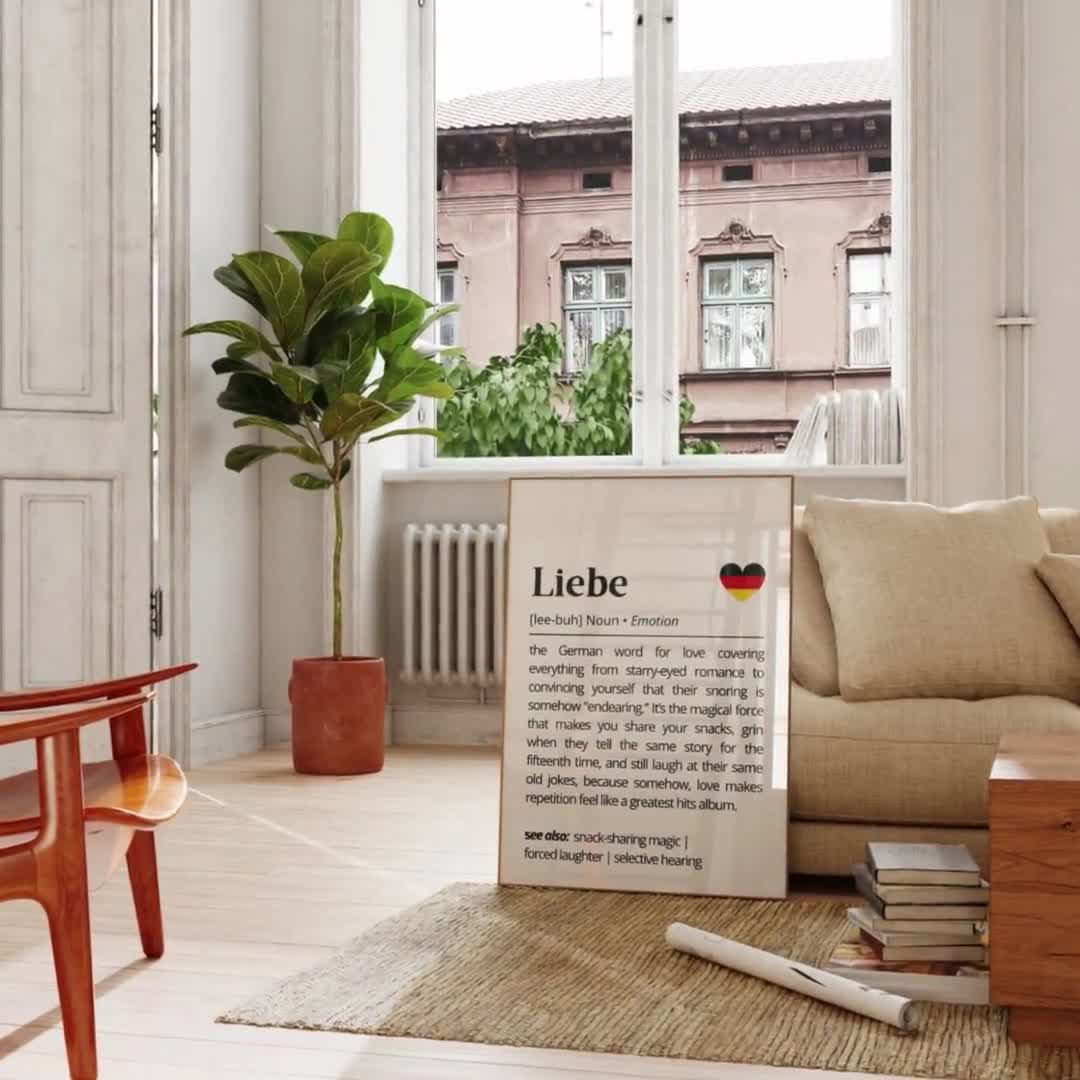 Liebe Definition Print: Funny German Love Quote (digital Download