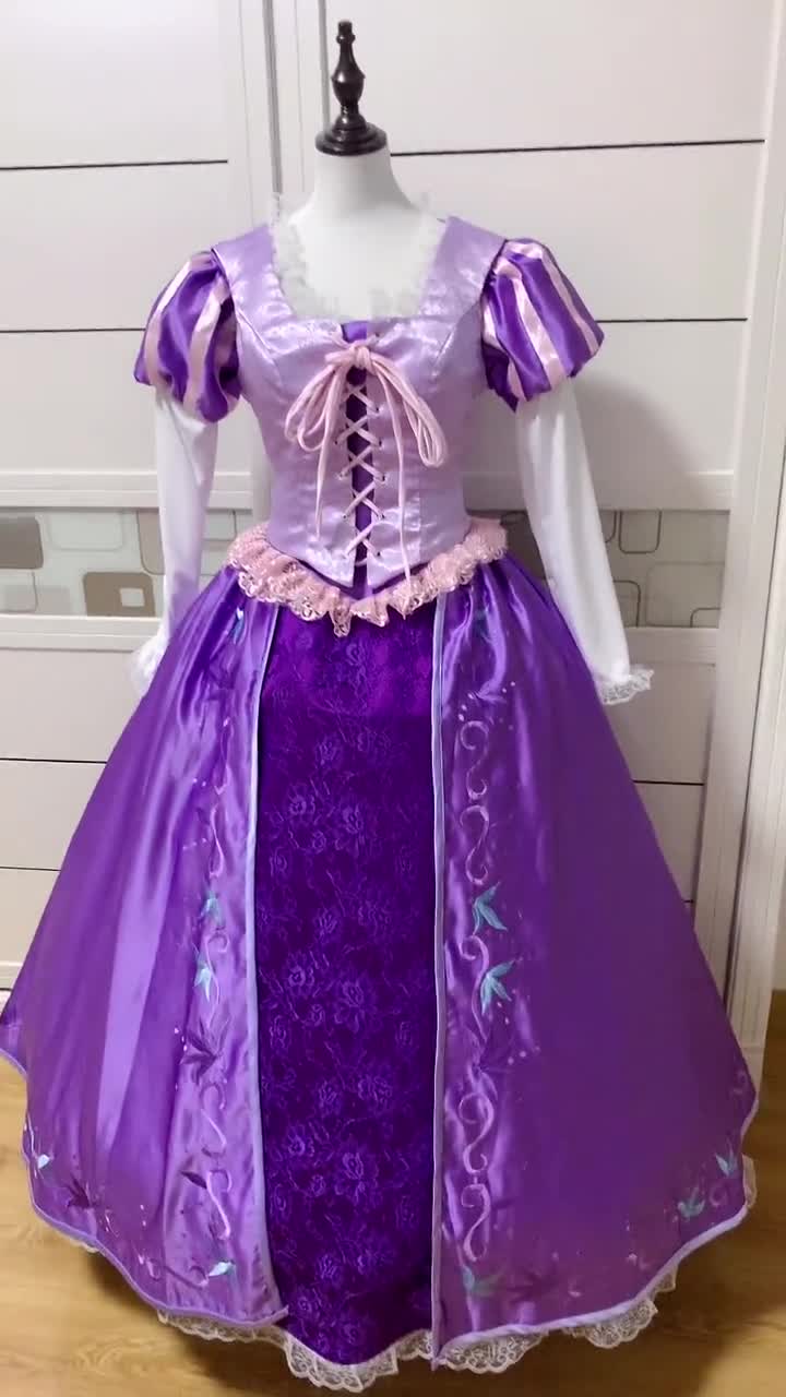 塔の上のラプンツェル風ドレス パープル コスプレ衣装 - Etsy 日本