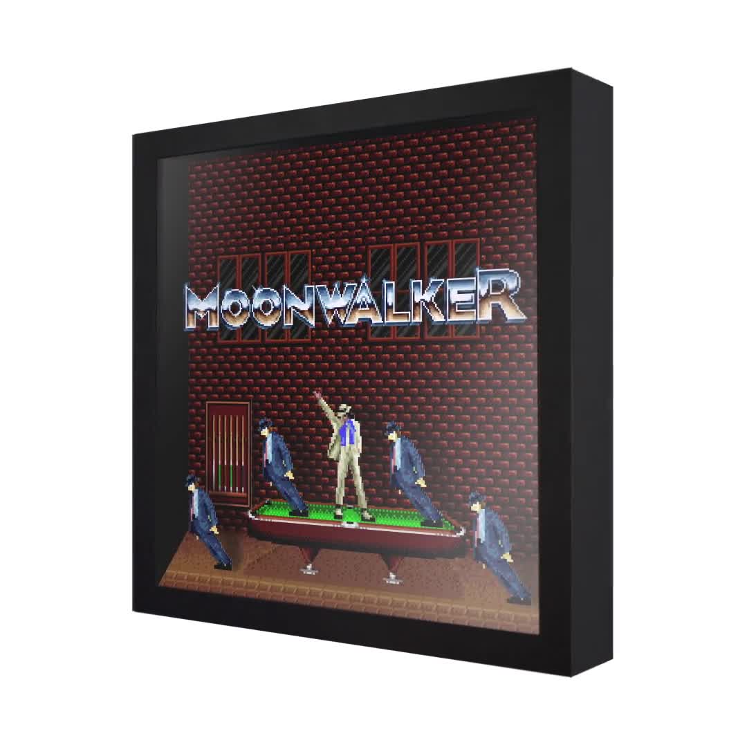 Michael Jackson's Moonwalker 3D Shadow Box: Retro Gaming Wall Art