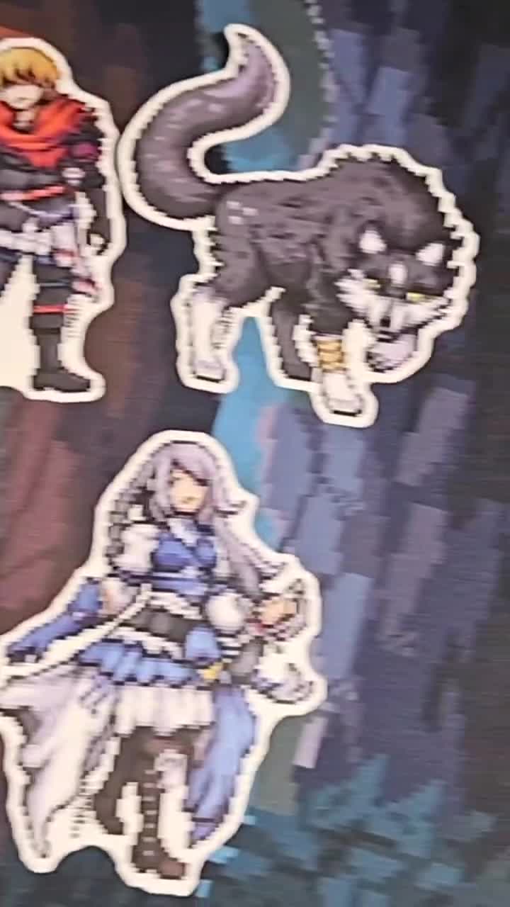 Final Fantasy 16 Pixel Art Stickers | Clive Rosfield Jill Warrick
