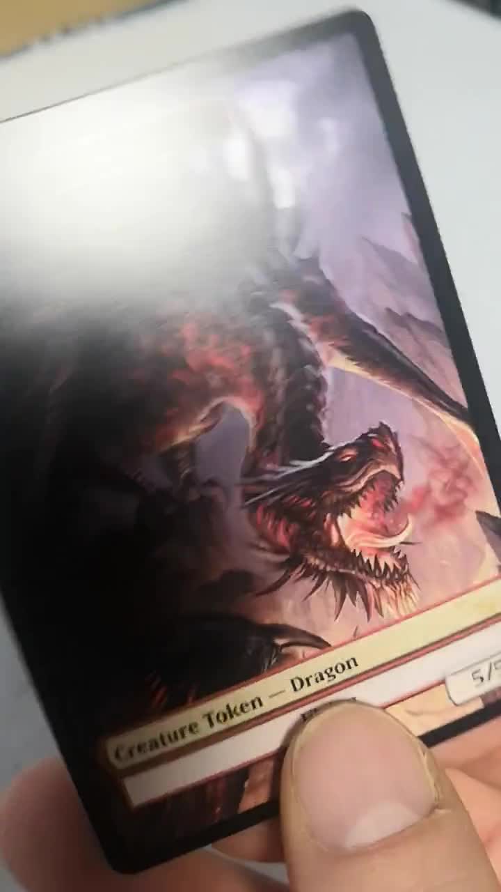 MtG ドラゴン 5/5 とドラゴン 6/6 両面トークン 別イラスト - EDH
